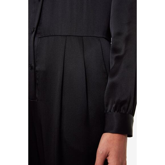 NEW! Anine Bing M Rosalie 100% Silk Jumpsuit $640 One Piece Coveralls Black - Picture 6 of 15